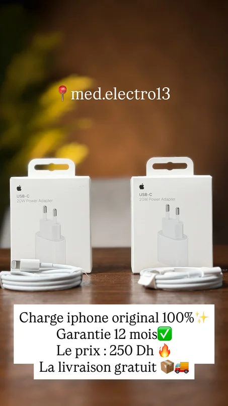 chargeur iphone original