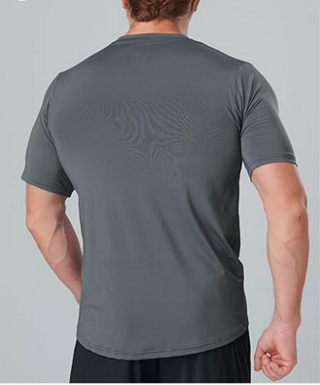 5 كنزات رجالية عملية سريعة الجفاف برقبة دائرية | قمصان رياضية للجري والتمارين الرياضية قصيرة الأكمام