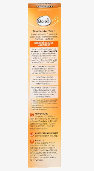 Crème visage à la vitamine C éclaircissante pour les taches brunes, 50 ml