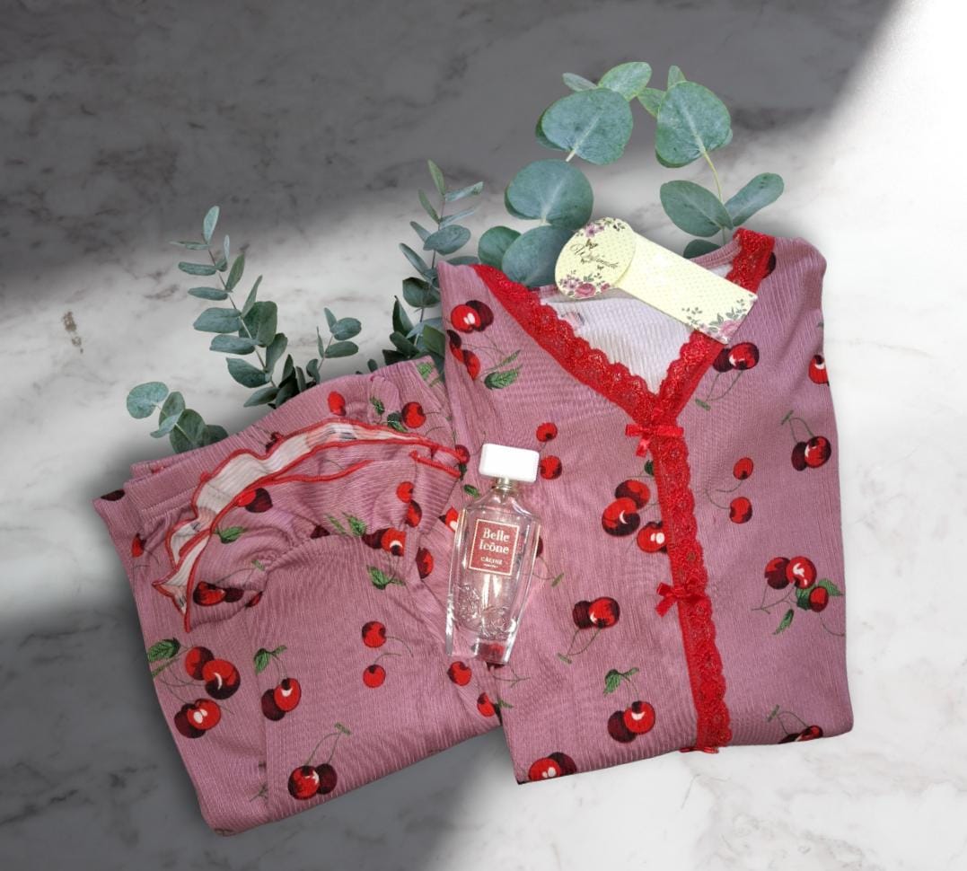 🍓 Ensemble Pyjama Femme – Fraîcheur & Douceur | Collection Signature by Dija
