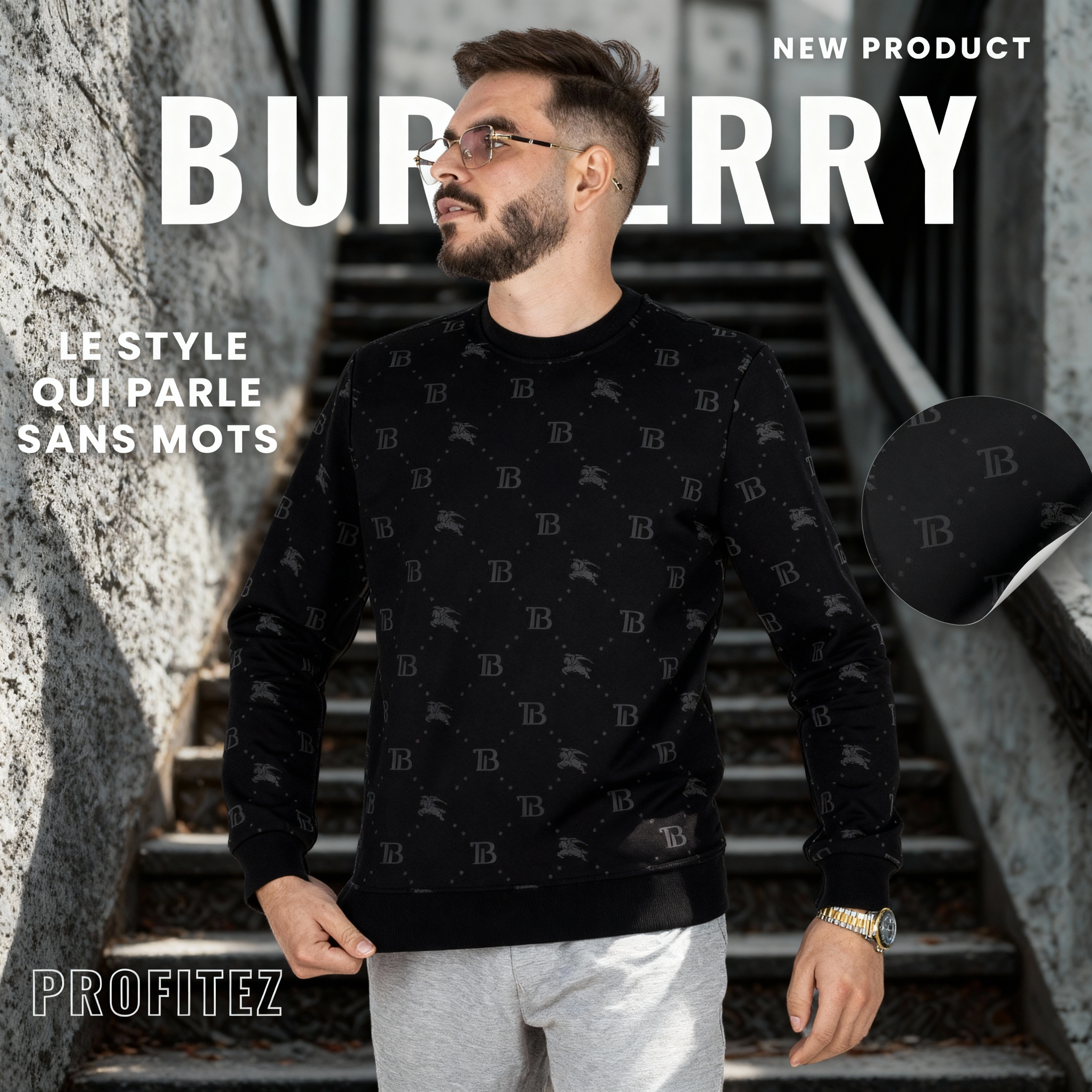PULL Burberry imprimé mythique