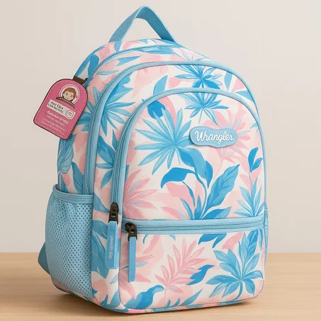 Cartable Wrangler “Flower Pink” – Pour Filles (CM1 à CE6)