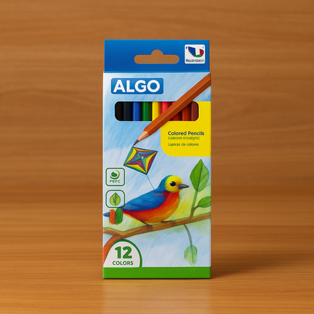 🖍️ Crayons de couleur ALGО – Boîte de 12 couleurs