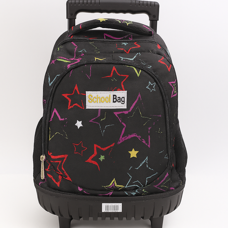🎒 Sac à dos trolley – School Bag (Étoiles Multicolores)