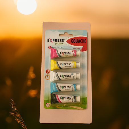 🎨 Set de Gouache – EXPRESS (5 Tubes)
