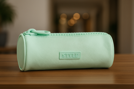 Trousse STYLE – Cylindrique Vert Pastel