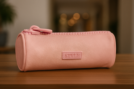 Trousse STYLE – Cylindrique Rose Élégant