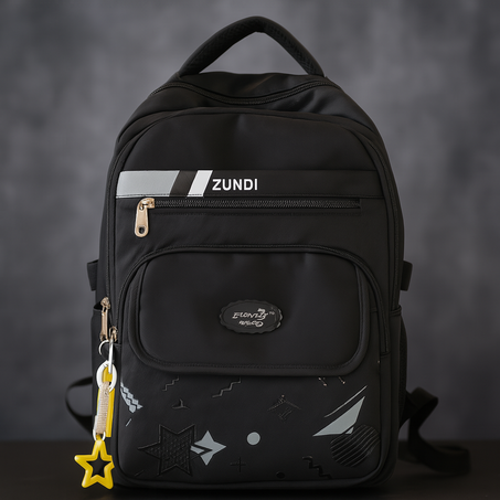 Sac à Dos Zundi Noir Étoilé – Collège & Lycée