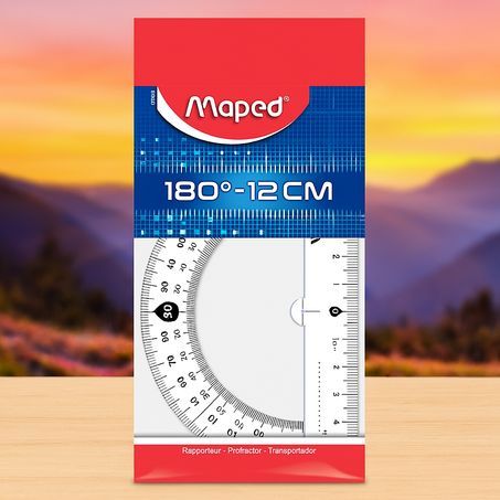 Rapporteur Maped – 180° / 12 cm