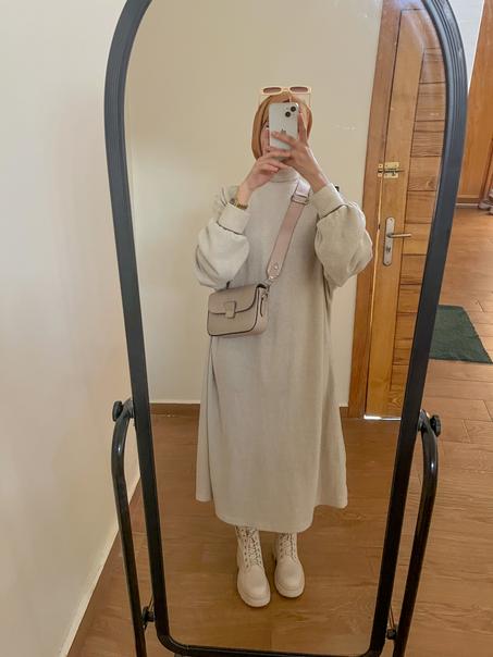 Robe oversized beige