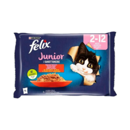 Felix Cat Junior with Beef & Chicken in Jelly (4 x 85g)