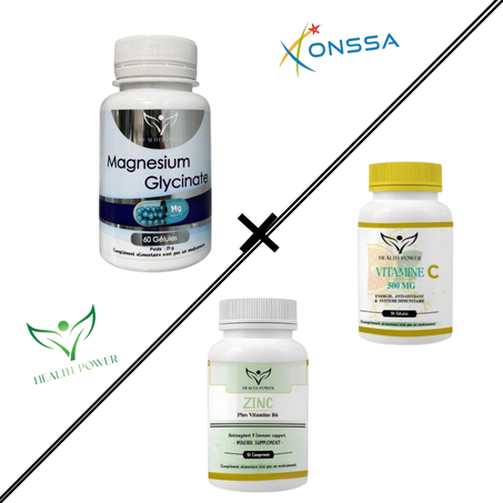 PACK : Magnésium Glycinate + Vitamine  C + Zinc