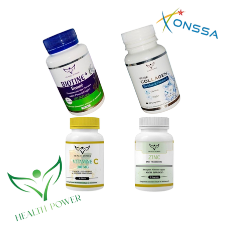 Pack Health Power ( collagène + biotine +zinc + vitamine c )