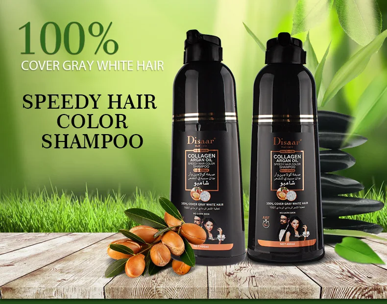 BLACK HAIR DISAAR Coloration rapide pour cheveux pour femmes et hommes
