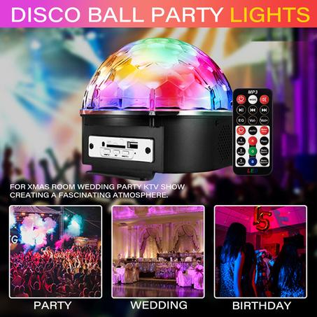 BF- Led Crystal Magic Ball Light Bluetooth Music