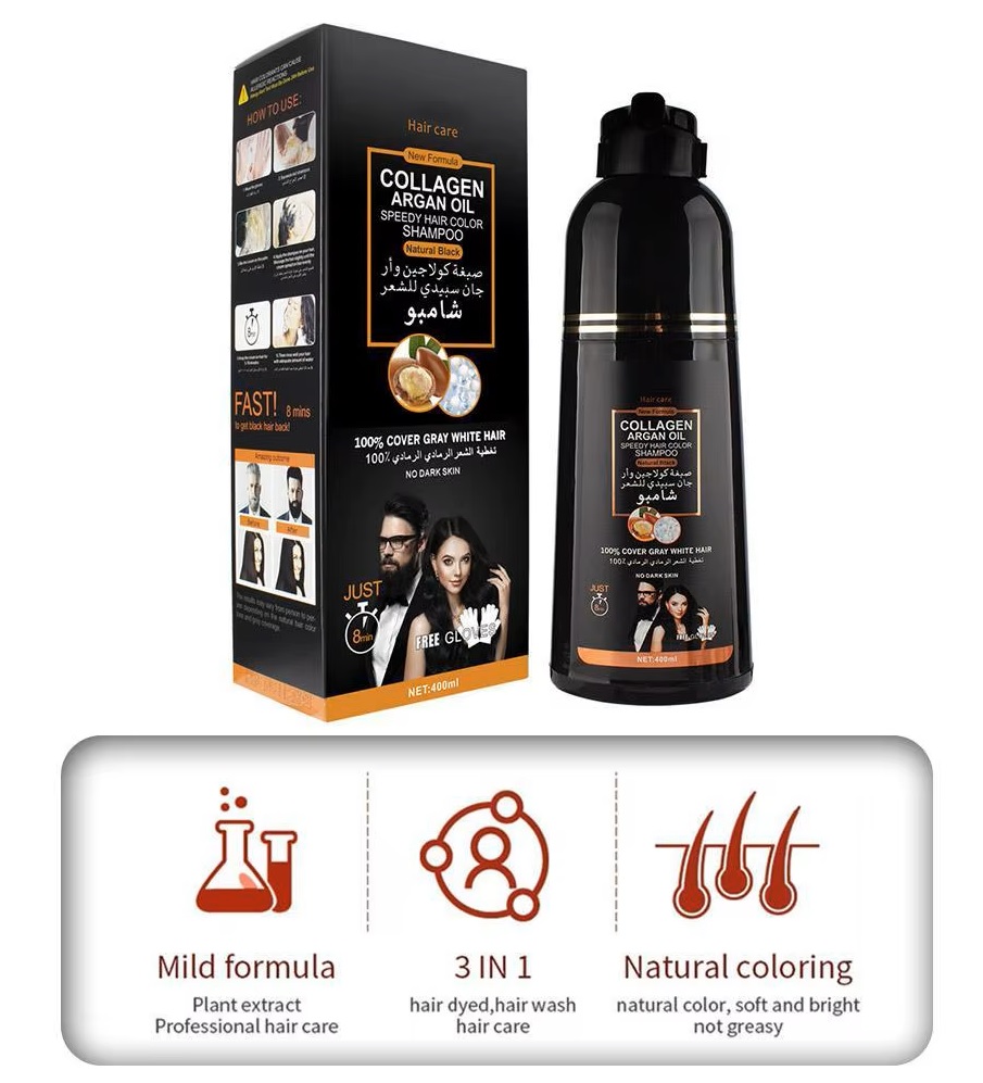 BLACK HAIR DISAAR Coloration rapide pour cheveux pour femmes et hommes