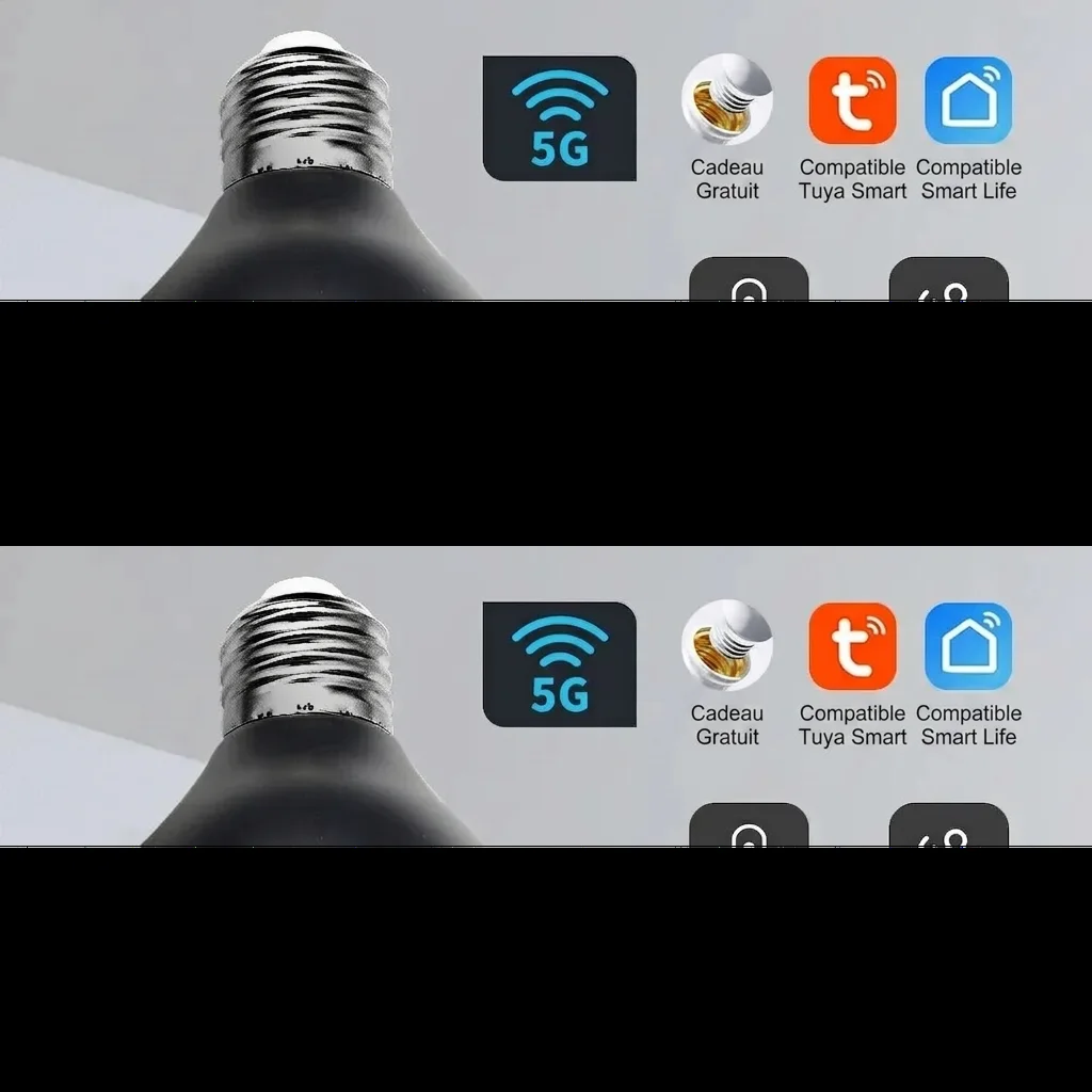 🔒 Caméra de Sécurité Intelligente Wi-Fi E27 – Vision 360° Ultra HD