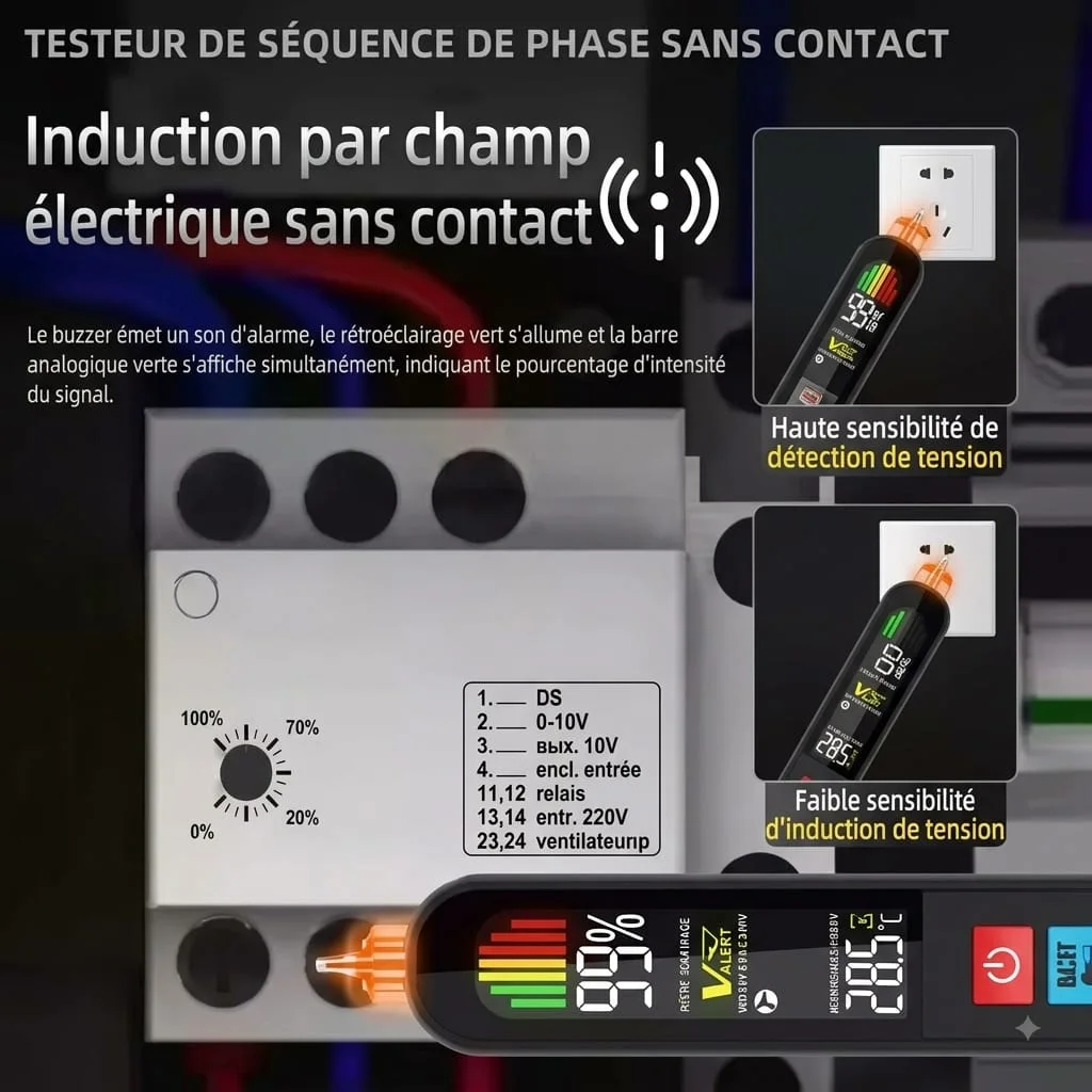 Testeur de tension et NCV 2-en-1
