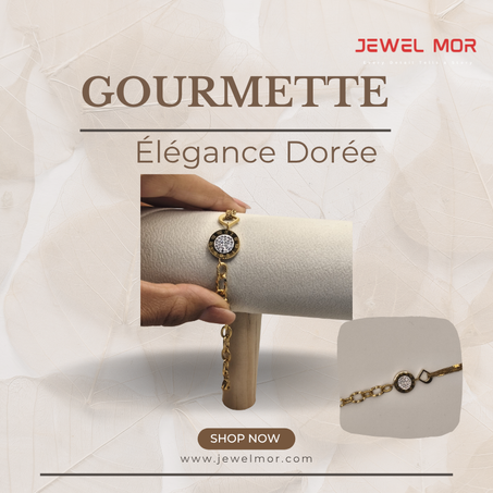 Gourmette Élégance Dorée – Finesse & Brillance