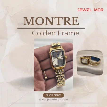 Montre Femme “Golden Frame – Style Armani”