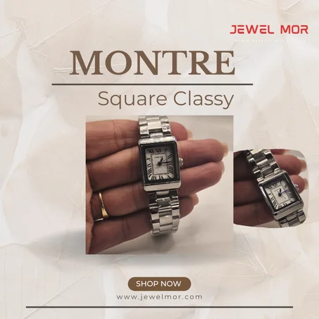 Montre Femme “Square Classy – Style Cartier”
