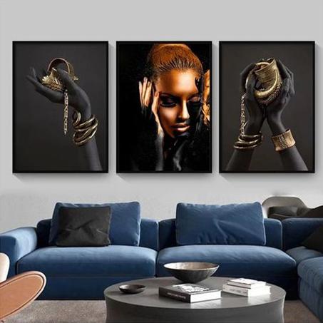 Tableau Moderne : Bijoux Doré