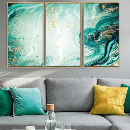 Tableau Moderne : Mythique Vert Blanc