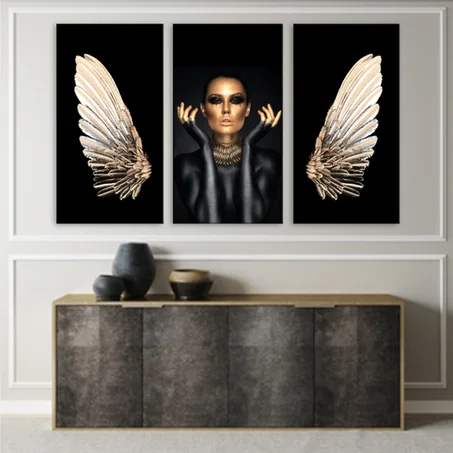 Tableau Moderne : Maquillage Doré