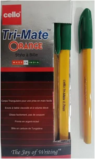 Original BIC CELLO Tri-mate Orange Stylos à bille Vert