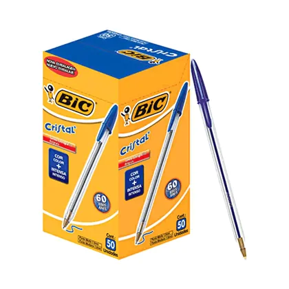 bic cristal bleu 1 mm moyenne