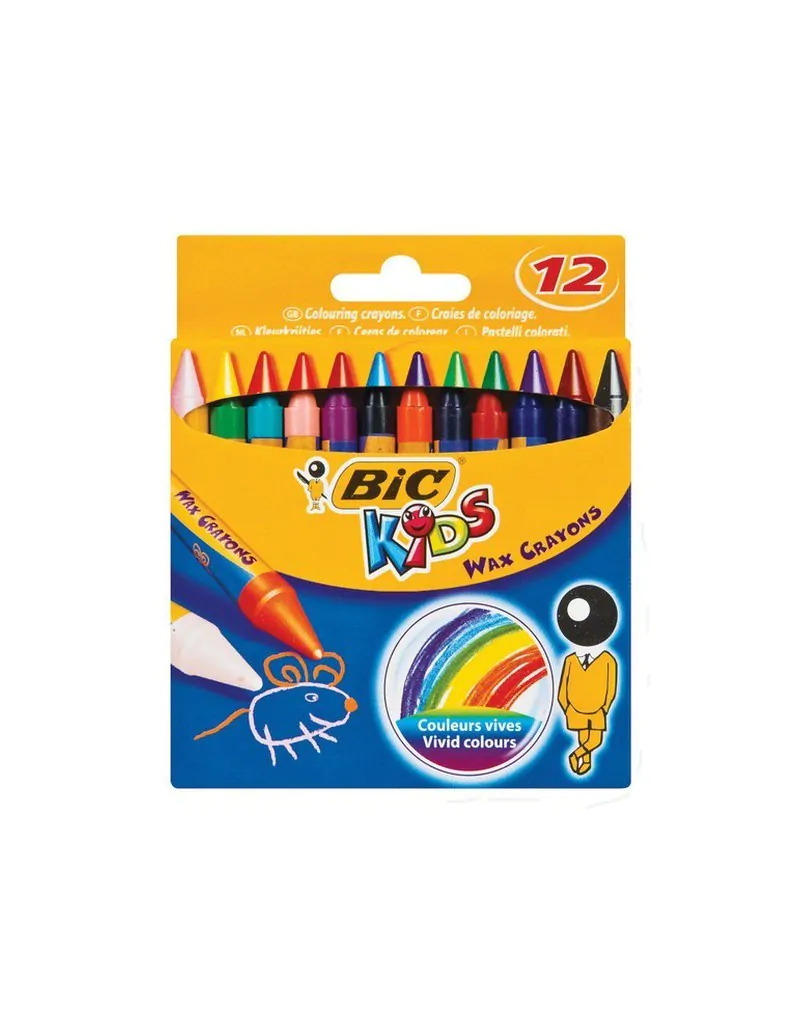 Pastel BIC KIDS WAX CRAYON BOX DE 12 MEA