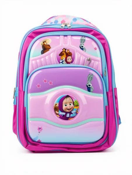 Sac à dos scolaire fille rose avec motif princesse dessin animé – cartable mignon pour l’école
