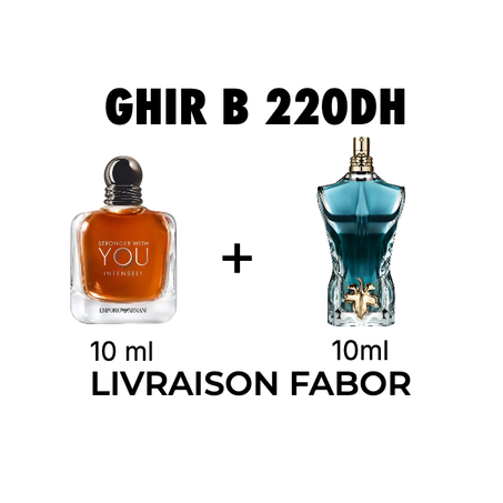 Pack de jean paul gaultier le beau edt et  Stronger with u Intensly
