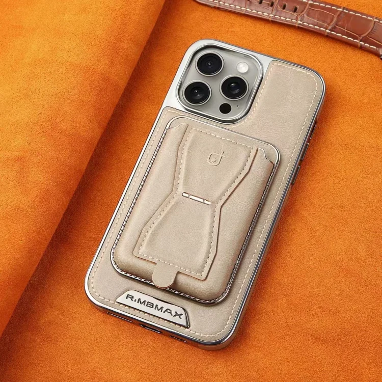 غلاف فاخر للهاتف IPhone مع محفظة مدمجة من الجلد
