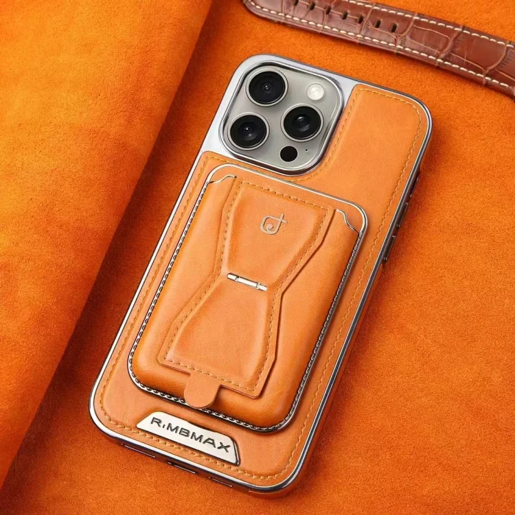 غلاف فاخر للهاتف IPhone مع محفظة مدمجة من الجلد
