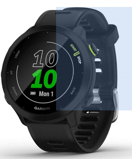 جارمين ساعة جري فورانر 55 بنظام تحديد المواقع مع تمارين يومية مقترحة، عمر بطارية يصل الى اسبوعين،