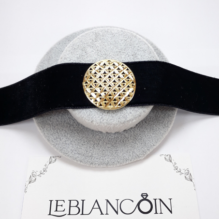 Ras de cou Beldi en Velours Noir