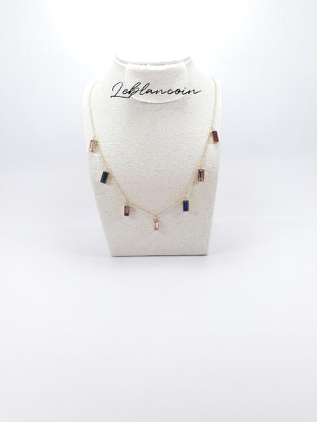 Collier Rectangles multicolores