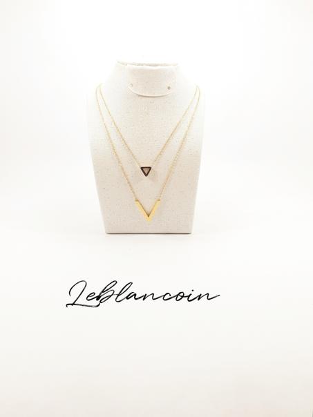 Collier Chaine V Multi Rangs