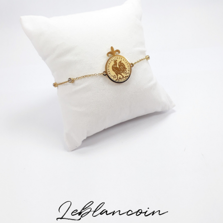 Gourmette Louiza Doré Avec Perles