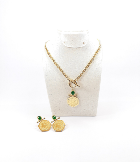 Ensemble Louiza perle verte