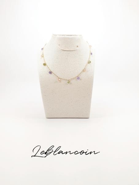 Collier Perles Discret Multicolore