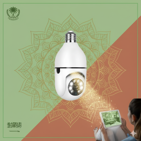 كاميرا المراقبة على شكل مصباح
