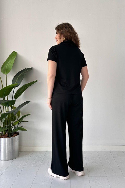 Costume en modal à col polo
