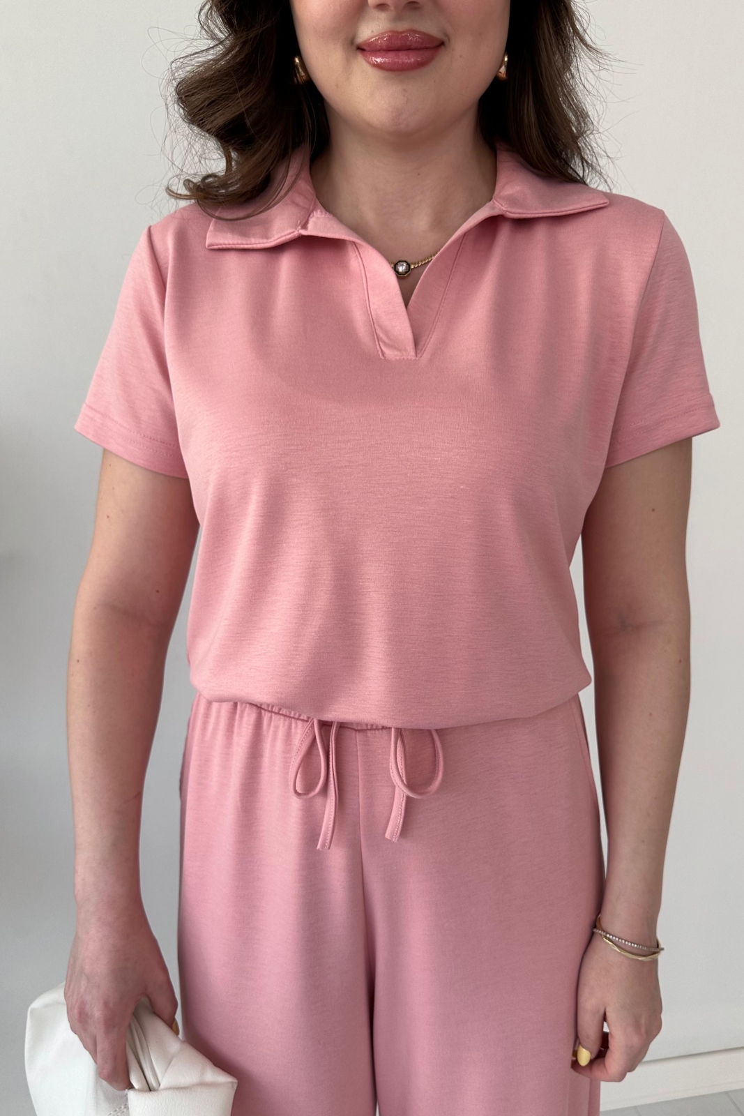 Costume en modal à col polo
