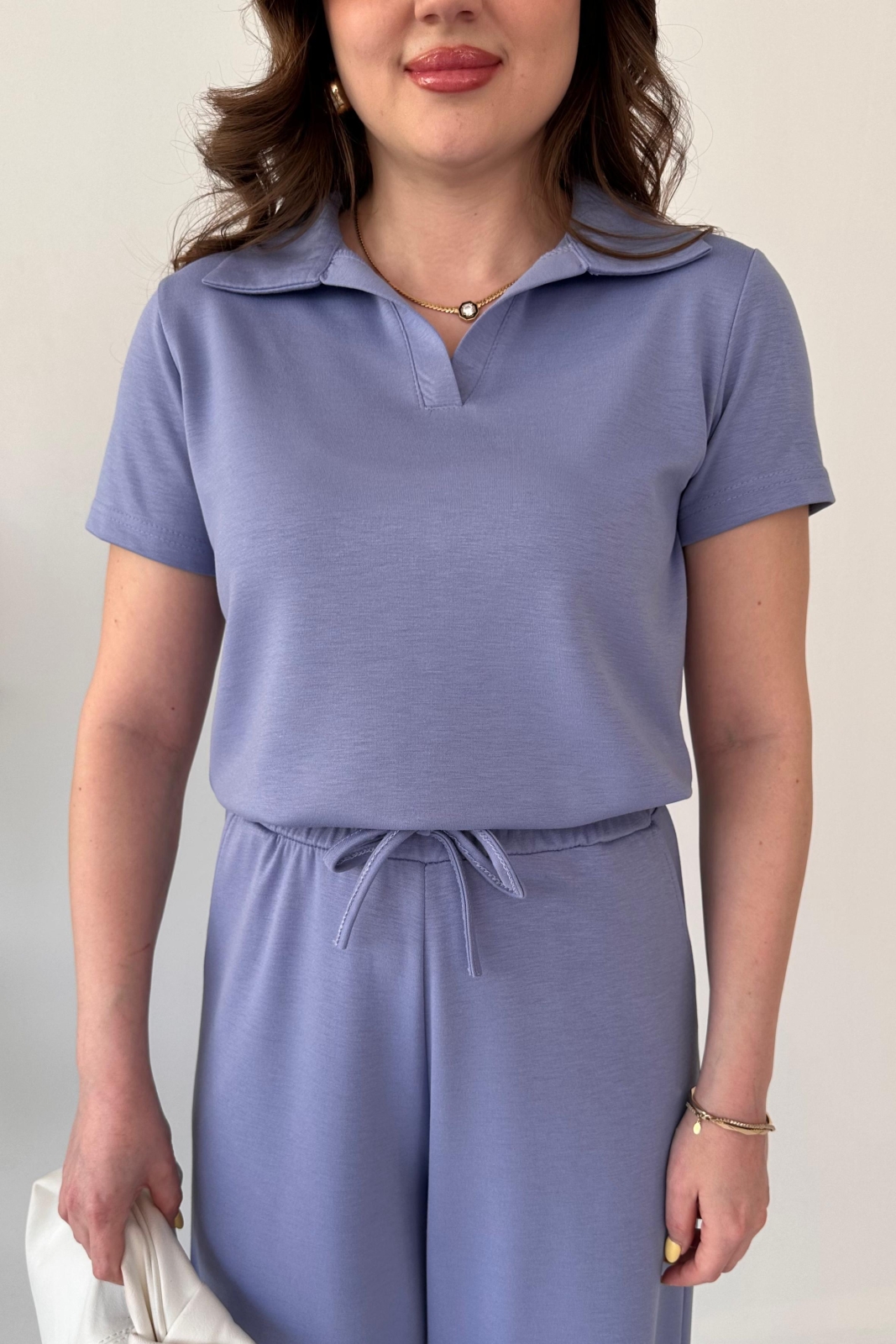 Costume en modal à col polo