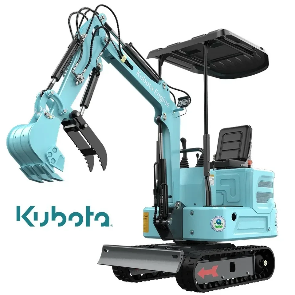 NEW 1.4 Ton Mini Excavator Kubota Engine Crawler Hydraulic Digger FREE SHIPPING