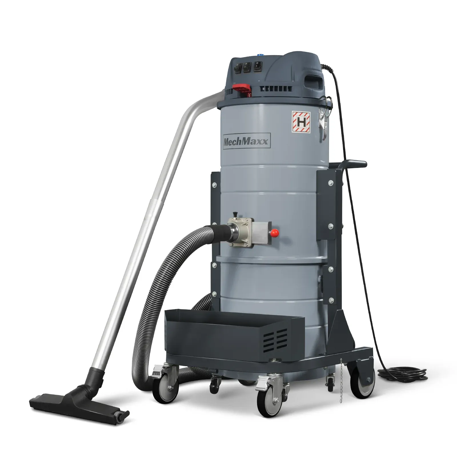 Industrial Wet/Dry Vacuum Cleaner with HEPA Filter Three Motor 3.3 HP 285 CFM 16 Gallon - 110V 1 Phase, IVA3M