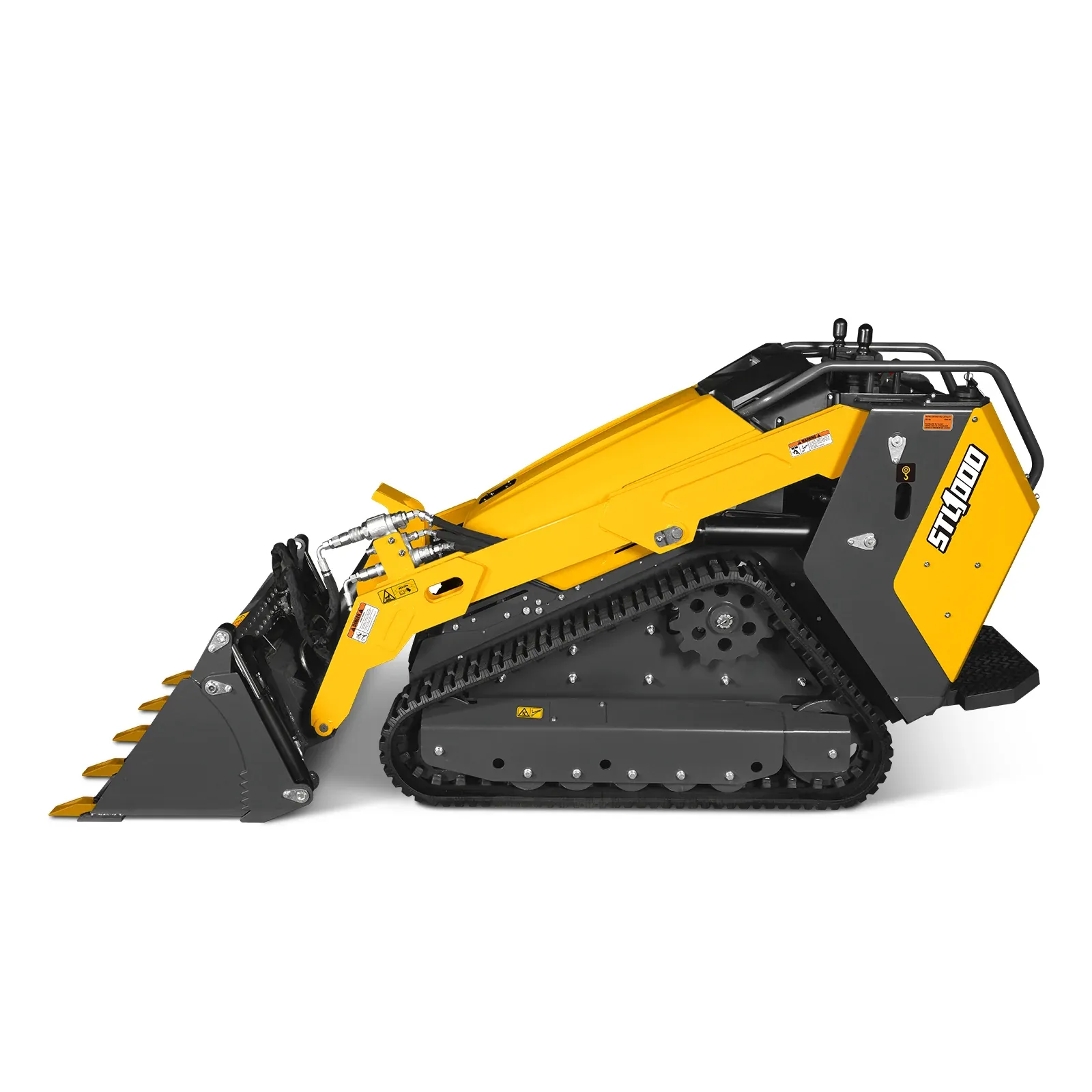 CROBA STL1000 Mini Skid Steer Track Loader – 25HP Kubota Diesel, 4-in-1 Bucket