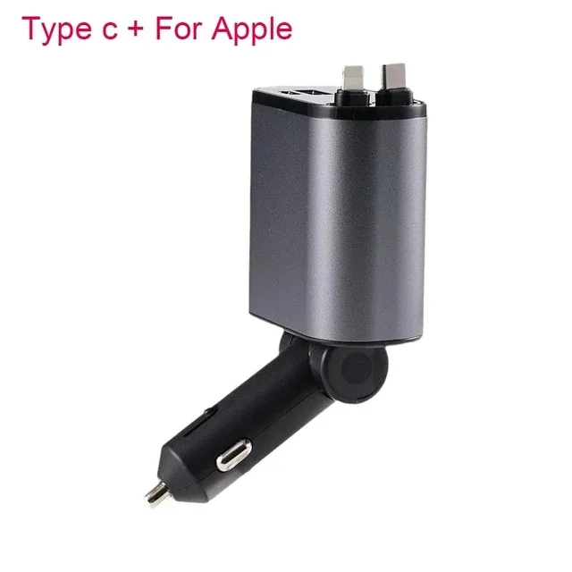 شاحن سيارة فائق السرعة 4 في 1 - Retractable Car Charger 4 in 1